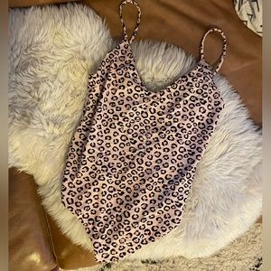 Acacia Pink Leopard / Cheetah One Piece Swimsuit Size M